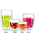 OEM double wall borosilicate glass tea cup